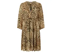 Kleid 3/4-Ballonarm  beige