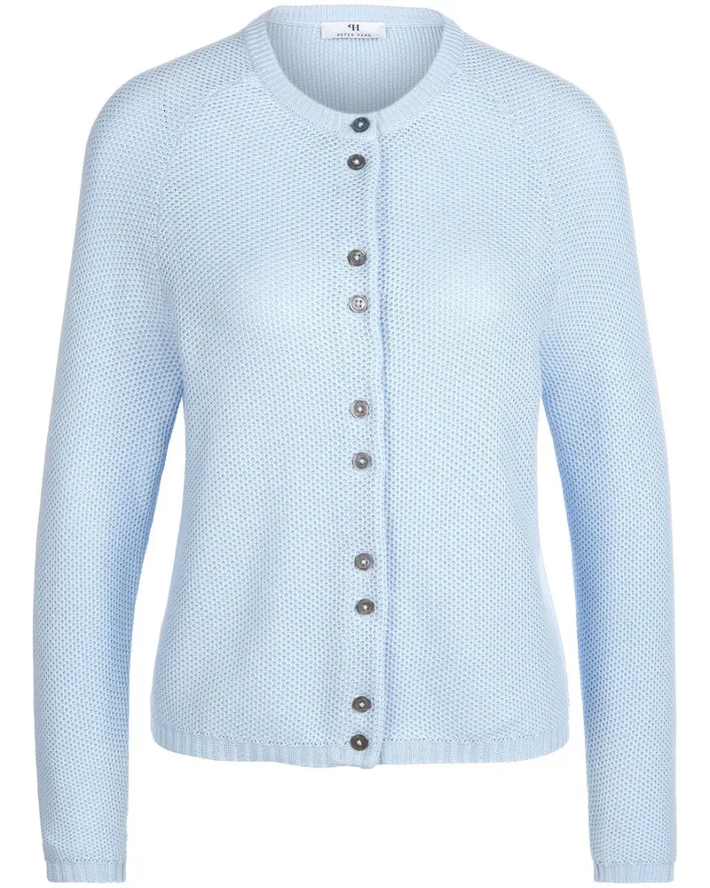 Peter Hahn Strickjacke aus 100% SUPIMA®-Baumwolle  blau Blau