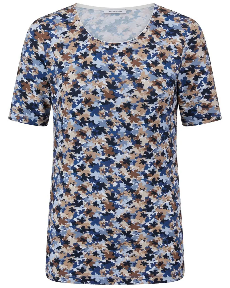 Peter Hahn Rundhals-Shirt  blau Blau