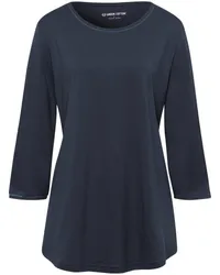 Green Cotton Rundhals-Shirt Ditte  blau Blau