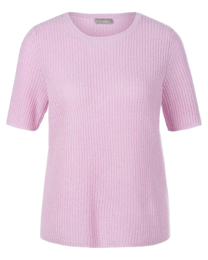 Include Rundhals-Pullover aus Seide und Kaschmir  rosé Rosé