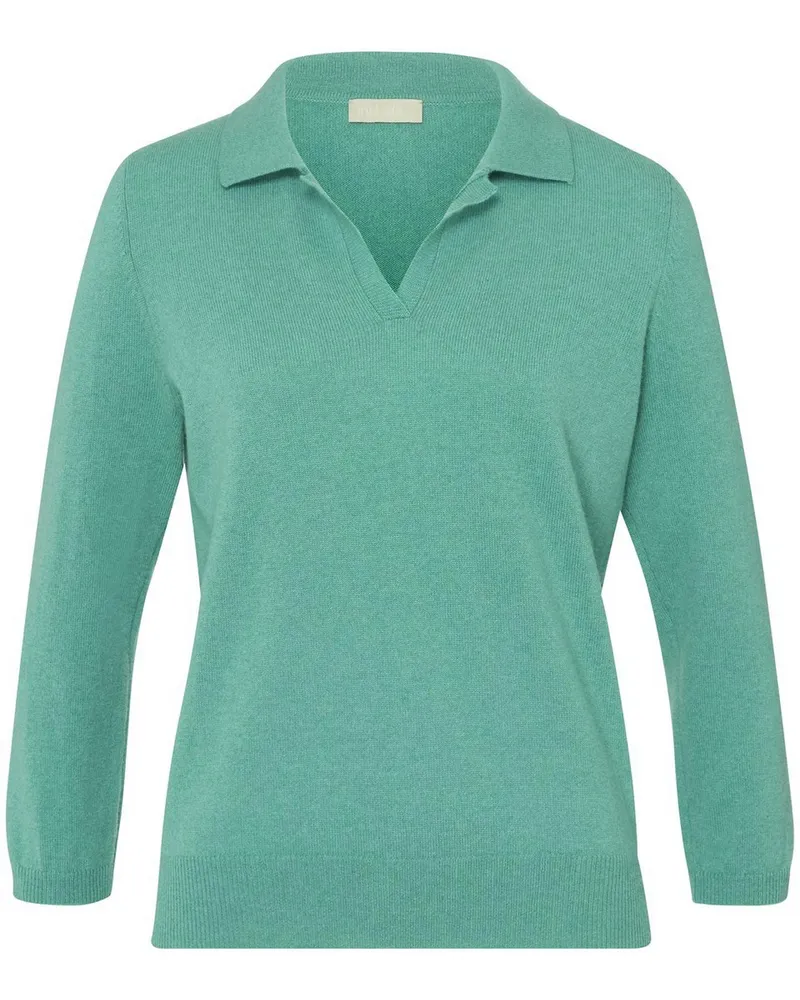 Include Polo-Pullover 3/4-Arm  grün Grün