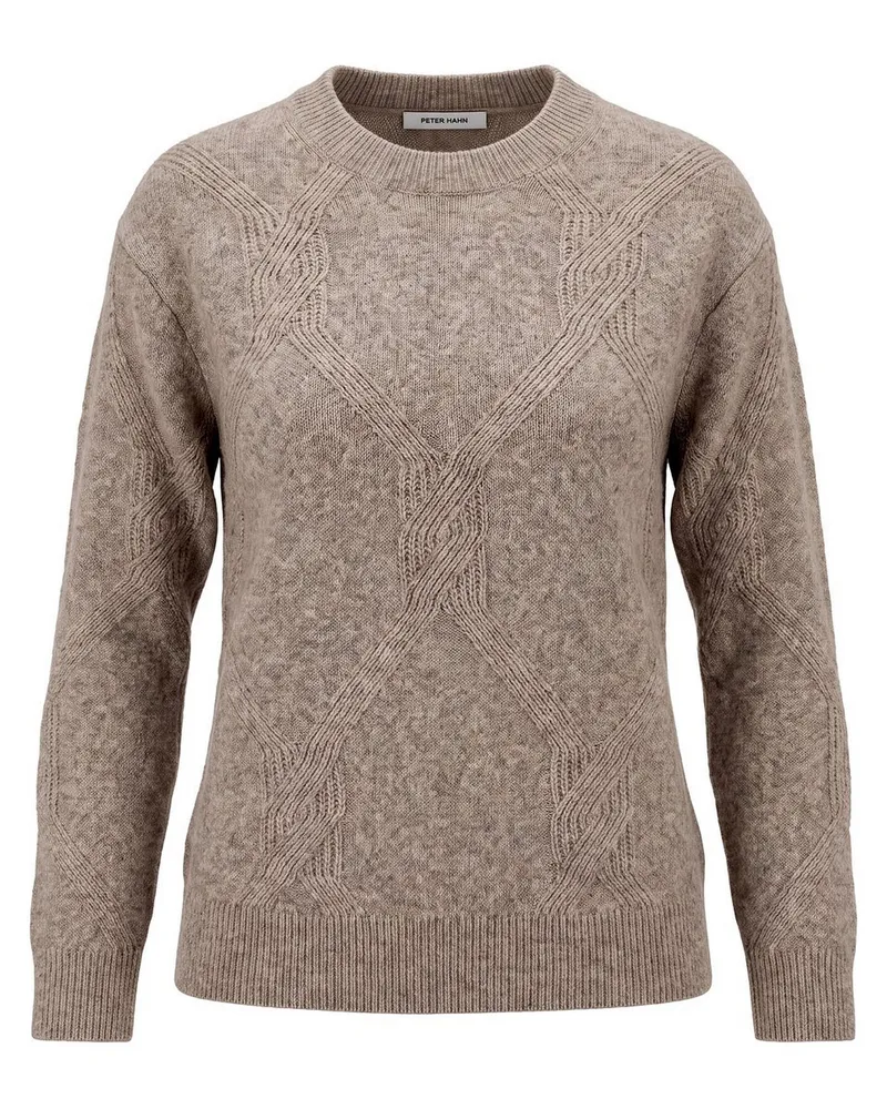 Peter Hahn Rundhals-Pullover  braun Braun