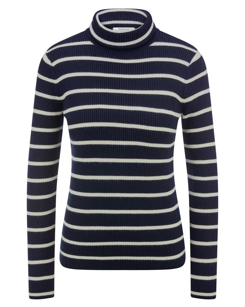 Peter Hahn Rollkragen-Pullover  blau Blau