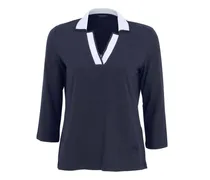 Polo-Shirt 3/4-Arm  blau