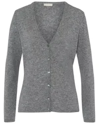 Include Strickjacke tiefem V-Ausschnitt  grau Grau