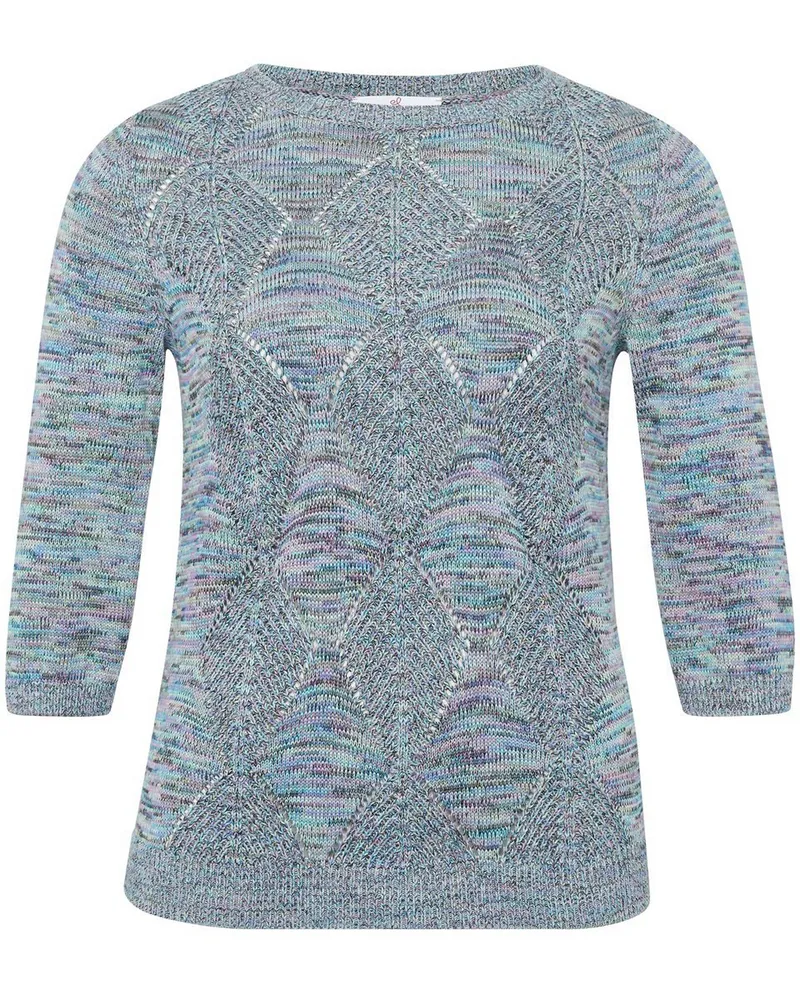 Emilia Lay Rundhals-Pullover 3/4-Arm  mehrfarbig Mehrfarbig