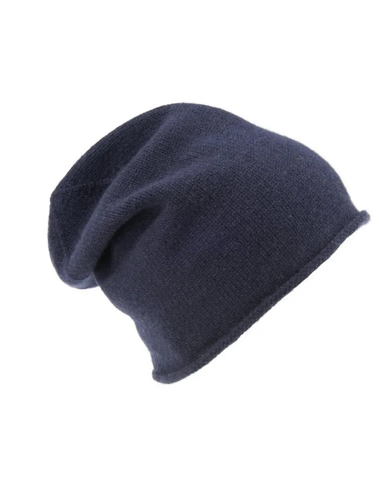 Peter Hahn Beanie aus 100% PREMIUM Kaschmir  Cashmere blau Blau