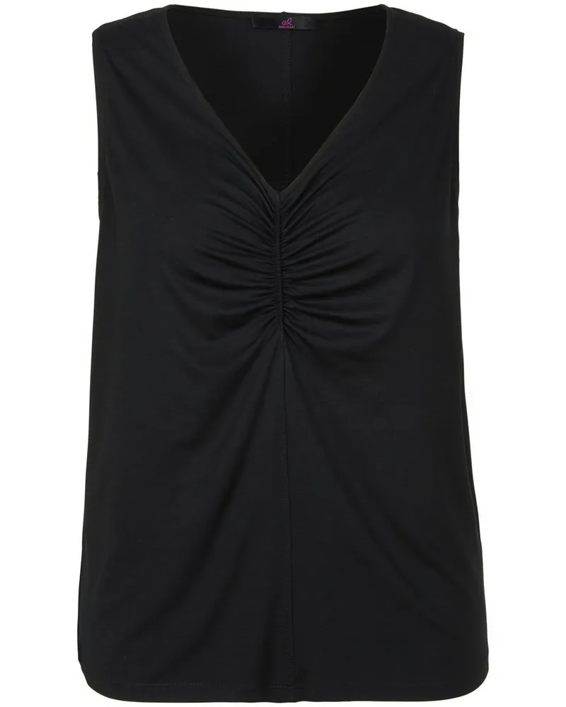 Emilia Lay Top V-Ausschnitt  schwarz Schwarz