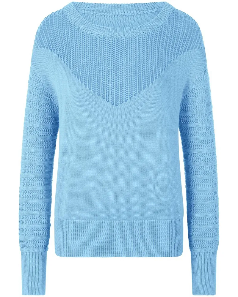 Peter Hahn Rundhals-Pullover aus 100% SUPIMA®-Baumwolle  blau Blau
