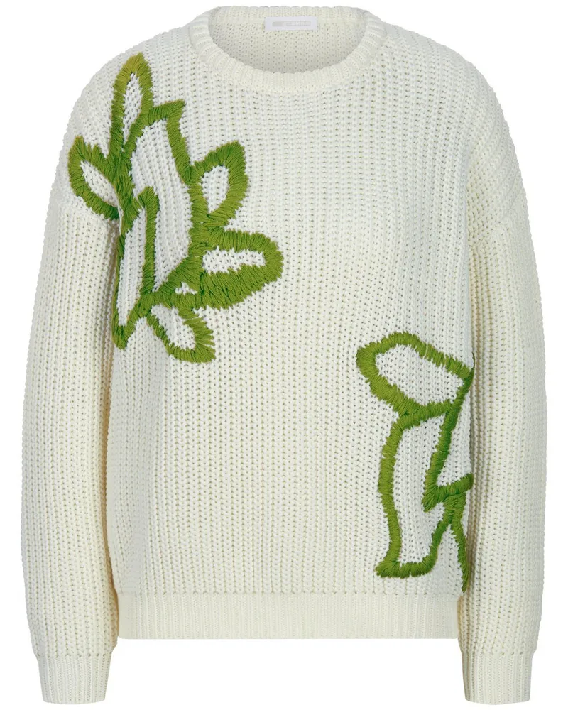 St. Emile Rundhals-Pullover  weiss Weiss