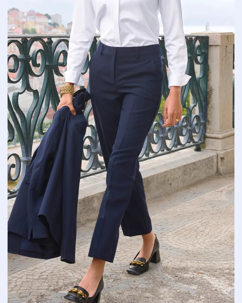 Peter Hahn Knöchellange Hose  blau Blau