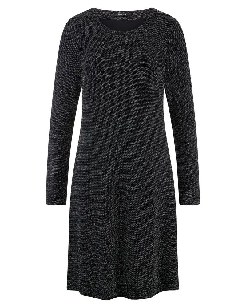 Peter Hahn Jersey-Kleid Rundhals-Ausschnitt  schwarz Schwarz