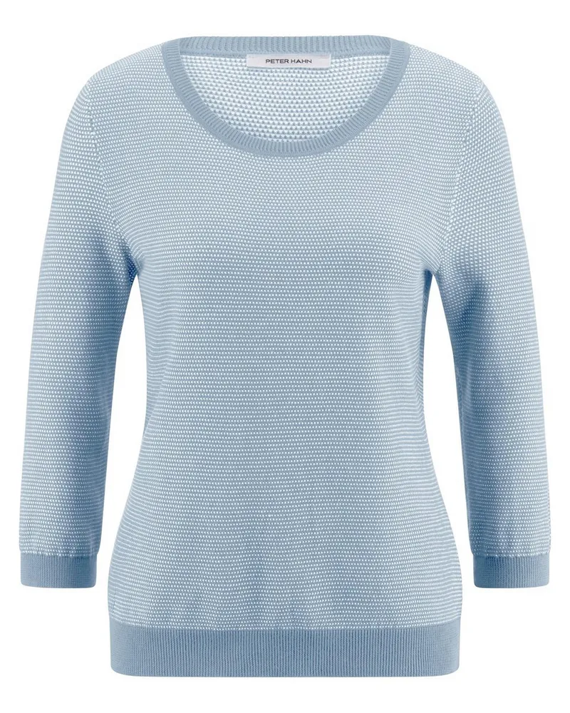 Peter Hahn Rundhals-Pullover aus 100% SUPIMA®-Baumwolle  blau Blau