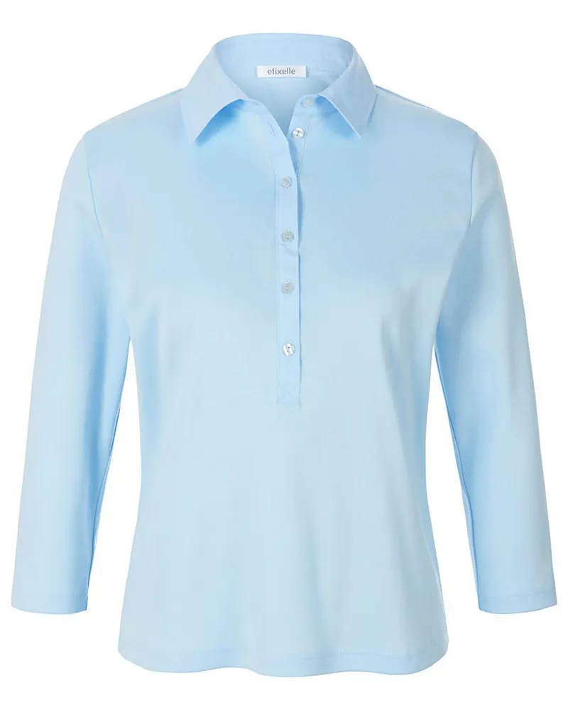 Efixelle Polo-Shirt 3/4-Arm  blau Blau