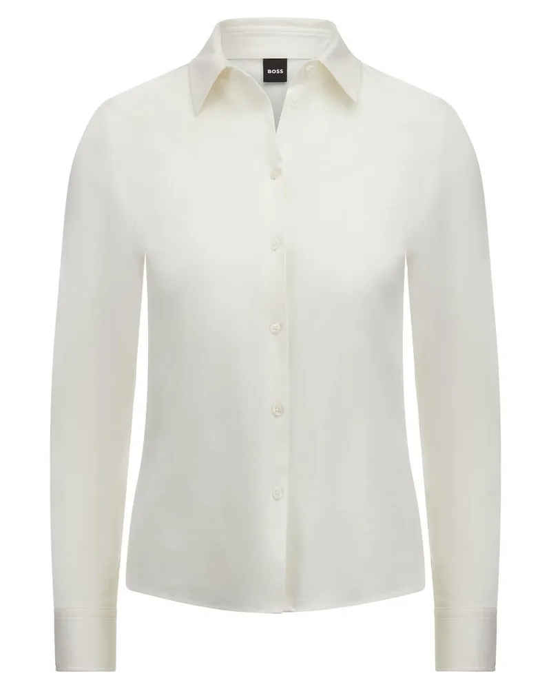HUGO BOSS Jersey-Bluse Bronta Tuesday  weiss Weiss