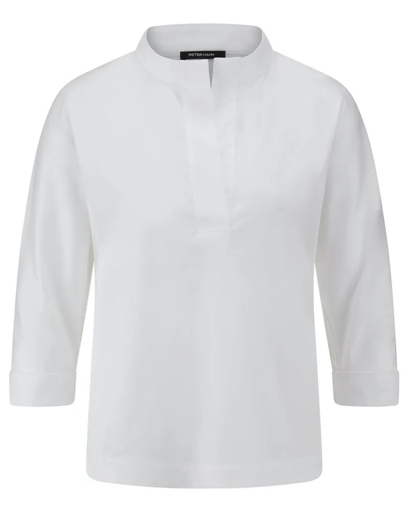 Peter Hahn Bluse Stehkragen  weiss Weiss