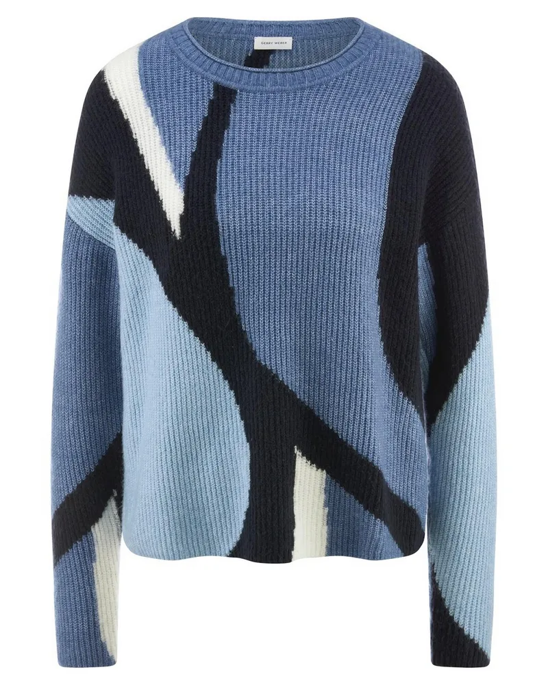 Gerry Weber Rundhals-Pullover  blau Blau