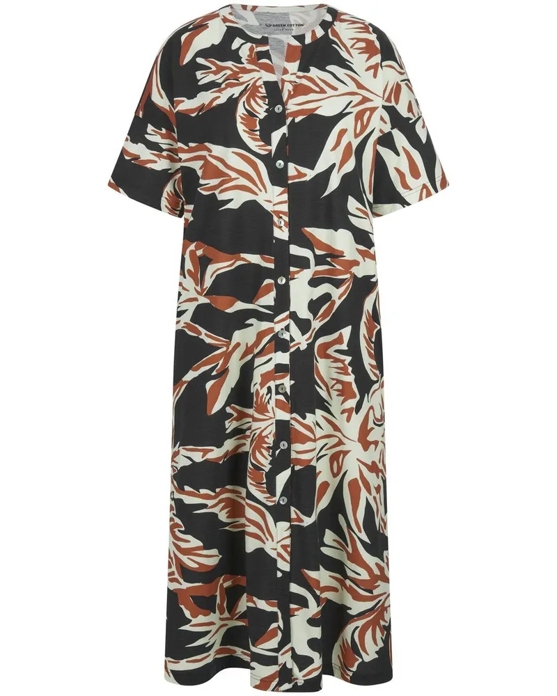 Green Cotton Jersey-Kleid Dorthe  schwarz Schwarz
