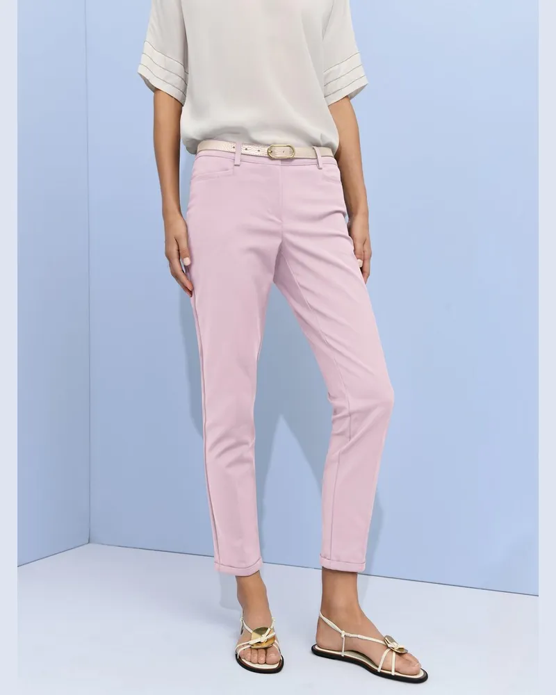 FADENMEISTER BERLIN Knöchellange Hose  rosé Rosé