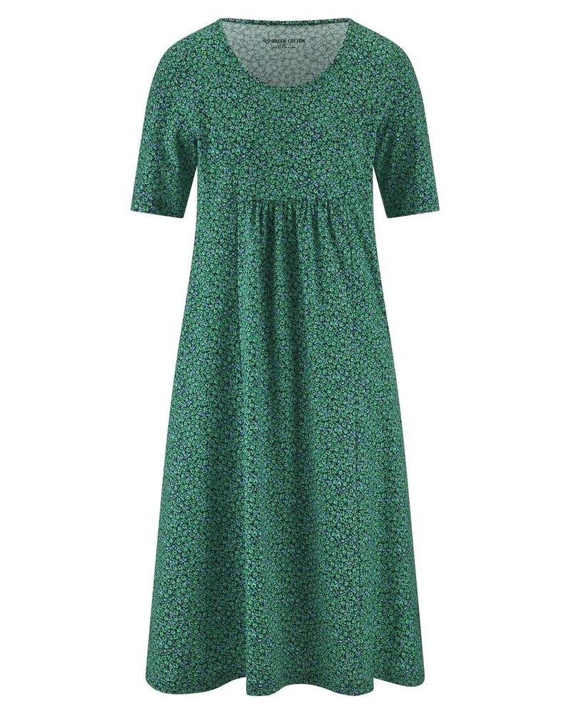Green Cotton Kleid Selma  grün Grün