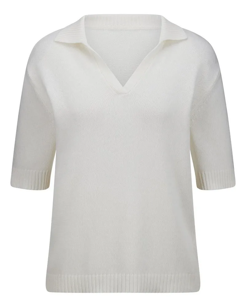 Peter Hahn Pullover Polokragen  weiss Weiss