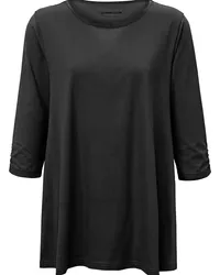 Green Cotton Rundhals-Longshirt Filippa  schwarz Schwarz