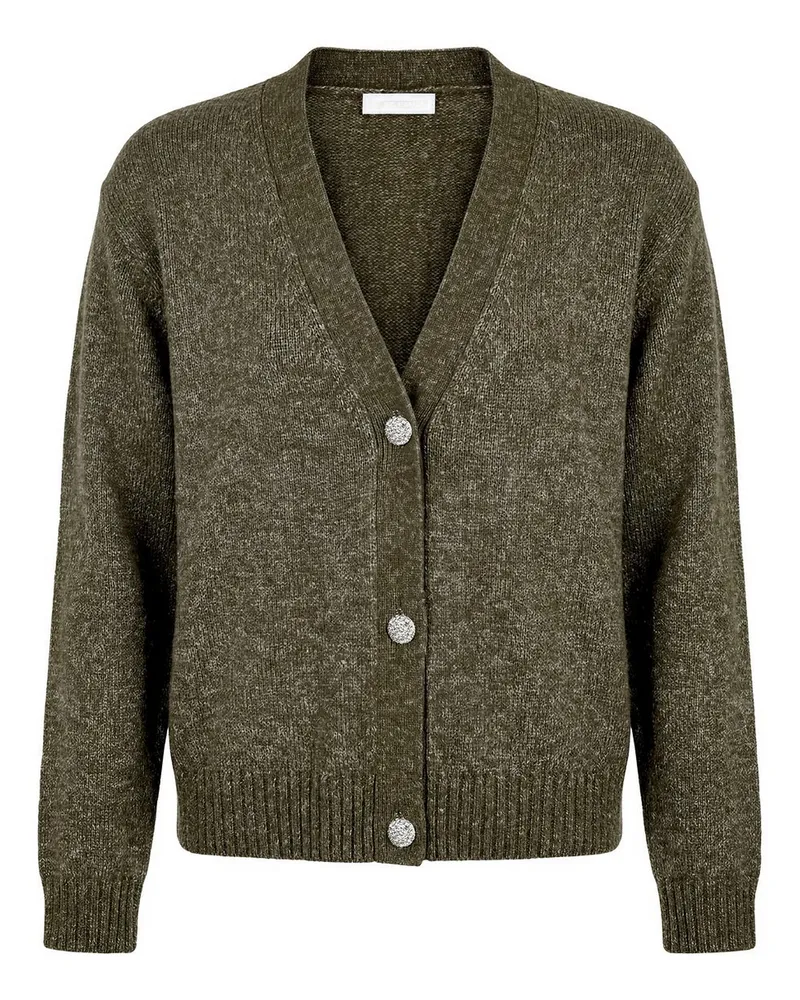 St. Emile Strickjacke V-Ausschnitt  grün Grün