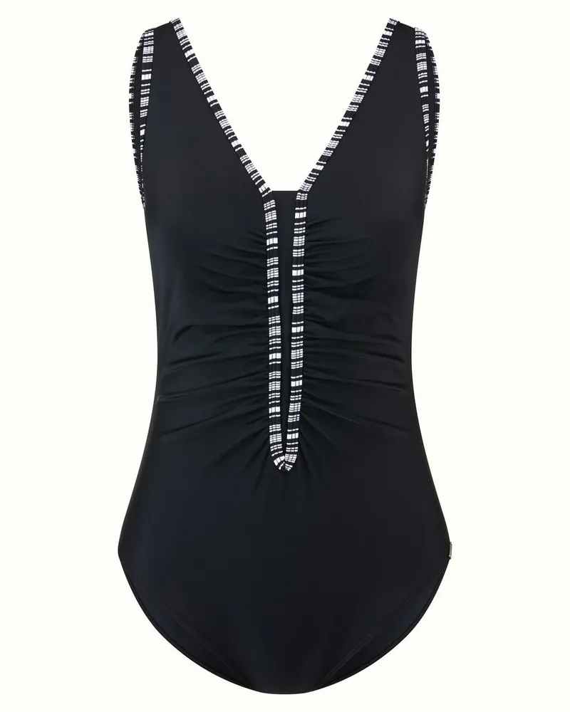 Sunmarin Badeanzug  schwarz Schwarz