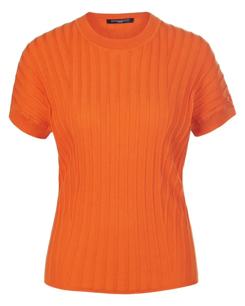 FADENMEISTER BERLIN Rundhals-Pullover 1/2-Arm  orange Orange