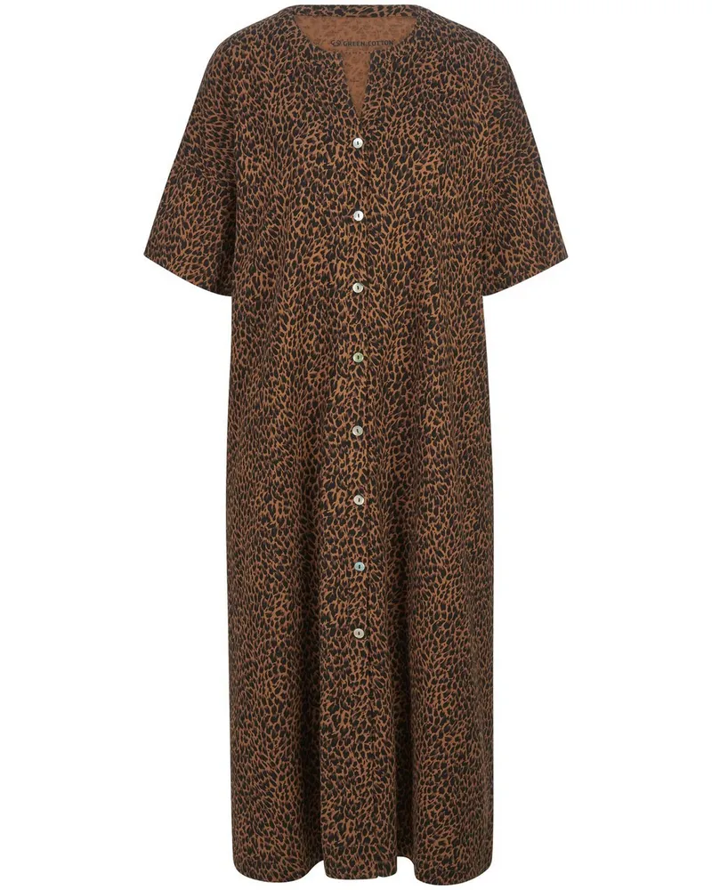 Green Cotton Jersey-Kleid Dorthe  schwarz Schwarz