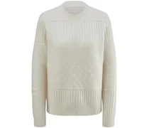 Rundhals-Pullover  weiss