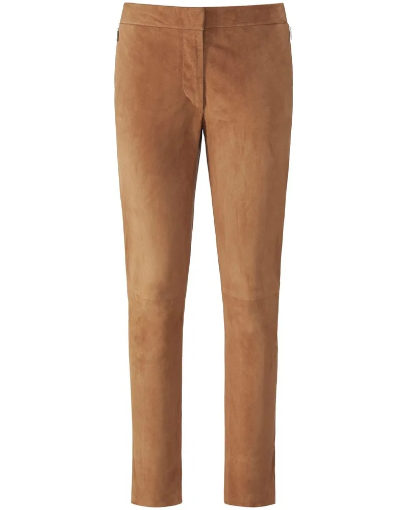 FADENMEISTER BERLIN Knöchellange Lederhose  braun Braun