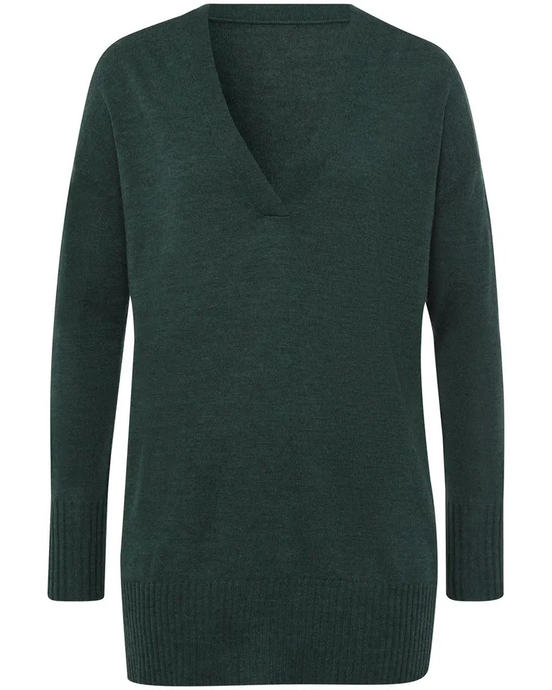 Peter Hahn V-Pullover  grün Grün