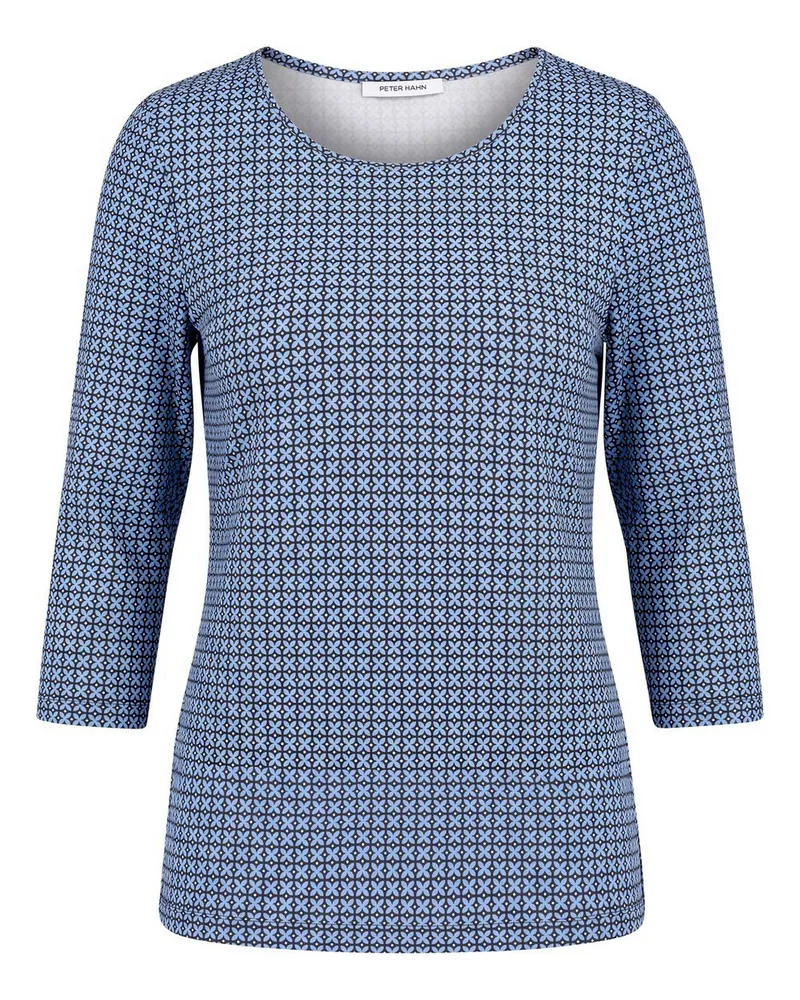 Peter Hahn Rundhals-Shirt  blau Blau