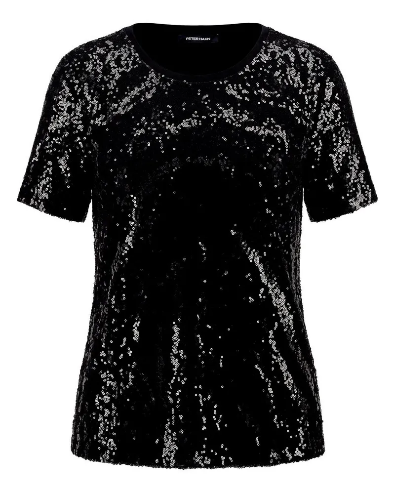 Peter Hahn Rundhals-Shirt  schwarz Schwarz