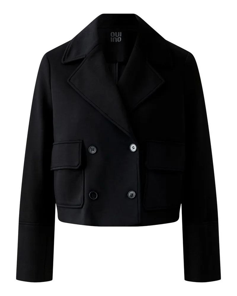 Oui  Jersey-Jacke  schwarz Schwarz