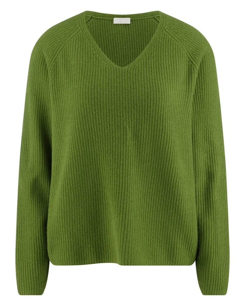 Include V-Pullover  grün Grün