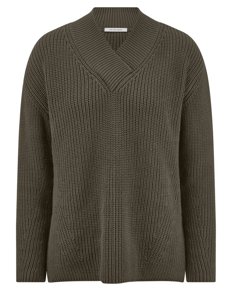 Peter Hahn V-Pullover  grün Grün