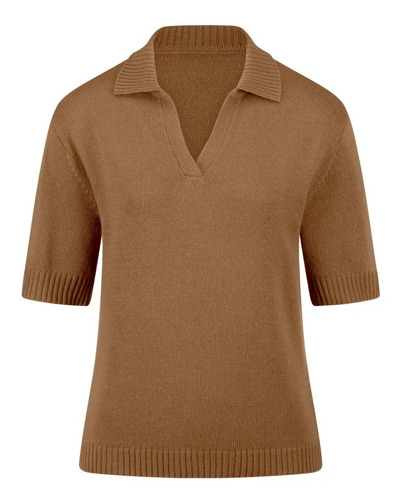 Peter Hahn Pullover Polokragen  braun Braun