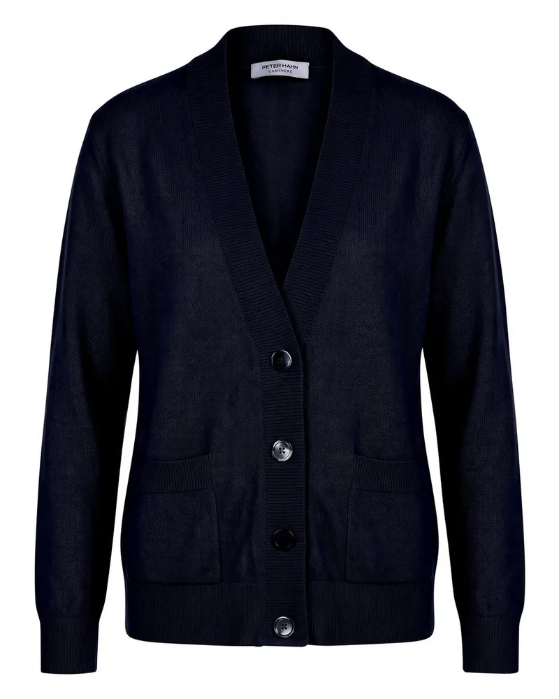 Peter Hahn Strickjacke  blau Blau