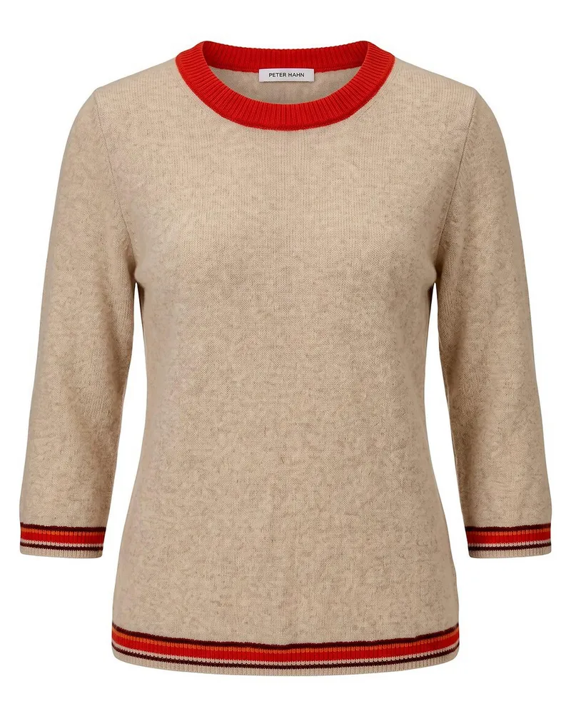 Peter Hahn Rundhals-Pullover  beige Beige