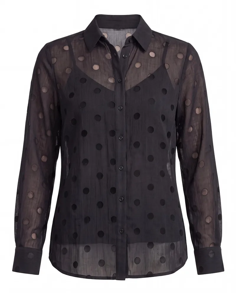 Peter Hahn Long-Bluse  schwarz Schwarz
