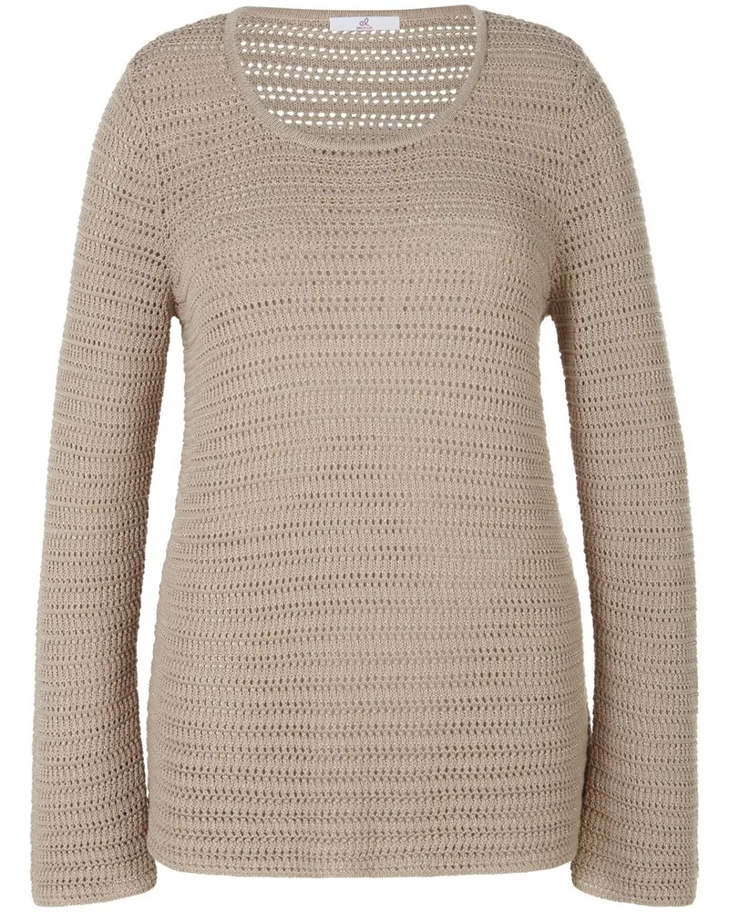 Anna Aura Rundhals-Pullover  beige Beige