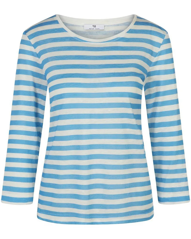 Peter Hahn Rundhals-Shirt 3/4-Arm  blau Blau