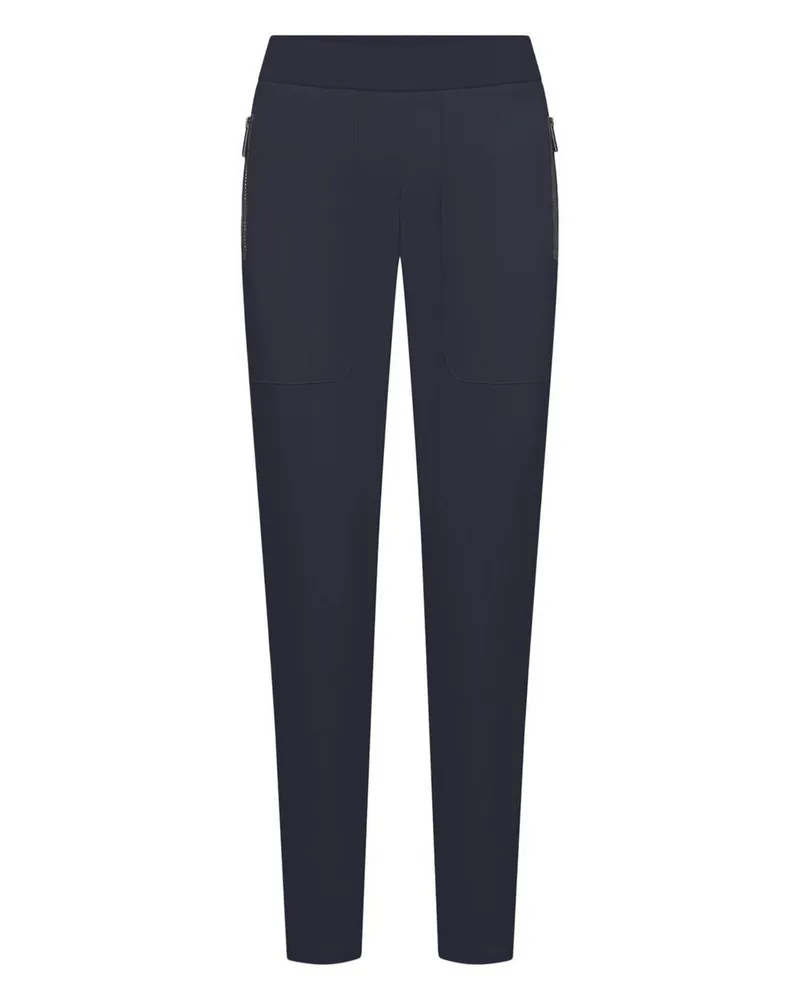 RAFFAELLO ROSSI  Knöchellange Slim Fit-Jersey-Hose  blau Blau