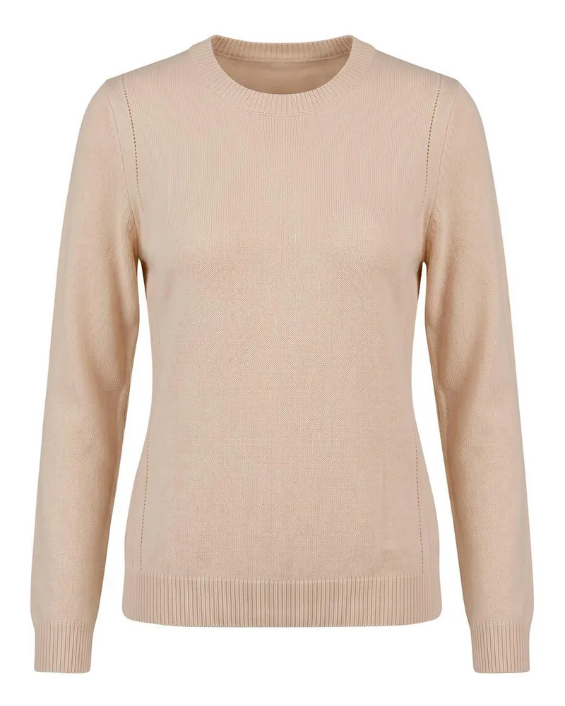 Peter Hahn Rundhals-Pullover  beige Beige