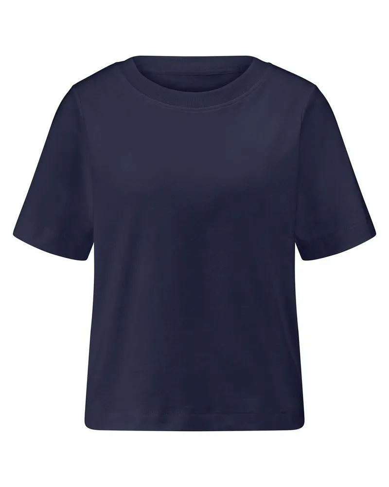 Peter Hahn Rundhals-Shirt  blau Blau