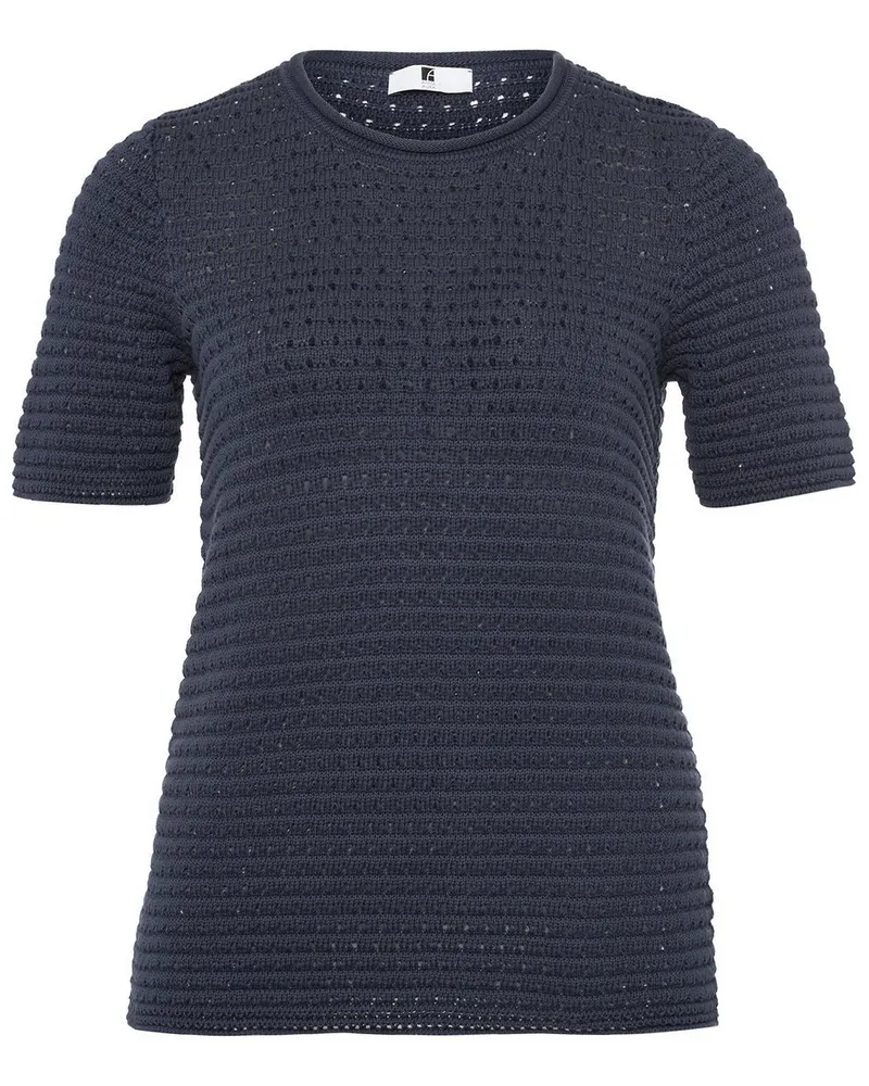 Anna Aura Rundhals-Pullover 1/2-Arm  blau Blau