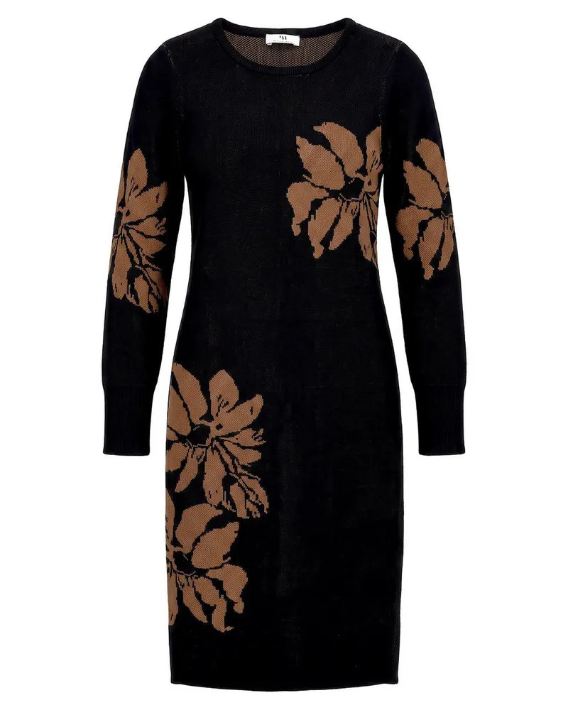 Peter Hahn Strickkleid  schwarz Schwarz